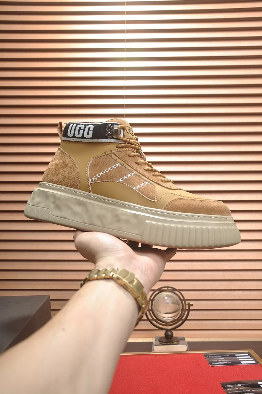 Men's shoes 💰640💶 [UGG] (full wool lining) top-end high-quality fur-in-one warm snow boots from Australia's warm luxury brand men's shoes, UGG-5877 official website synchronized, made of imported cowhide, carefully sewn...Imported rubber foam outsole (comfortable, soft, wear-resistant) The quality is really great...Exquisite workmanship, you can't put it down at first sight, available in sizes 39-44